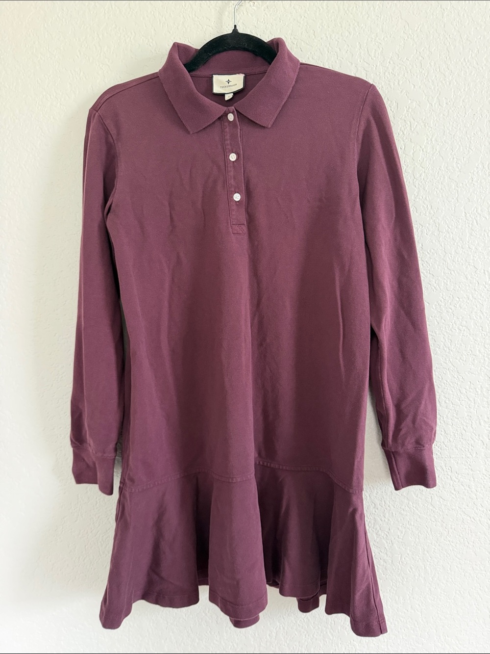 TUCKERNUCK Winetasting Long Sleeve Pique
May Polo Dress. Size S - Picture 6 of 12